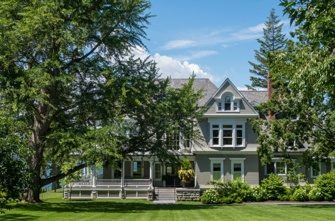 Rowland House surrounded by greenery.