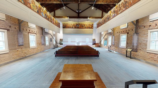 Interior of the historic Fort Mason in Charleston.